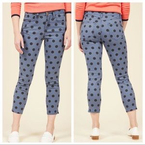 ModCloth Daytime Dash Cropped Pants in Dotted Navy